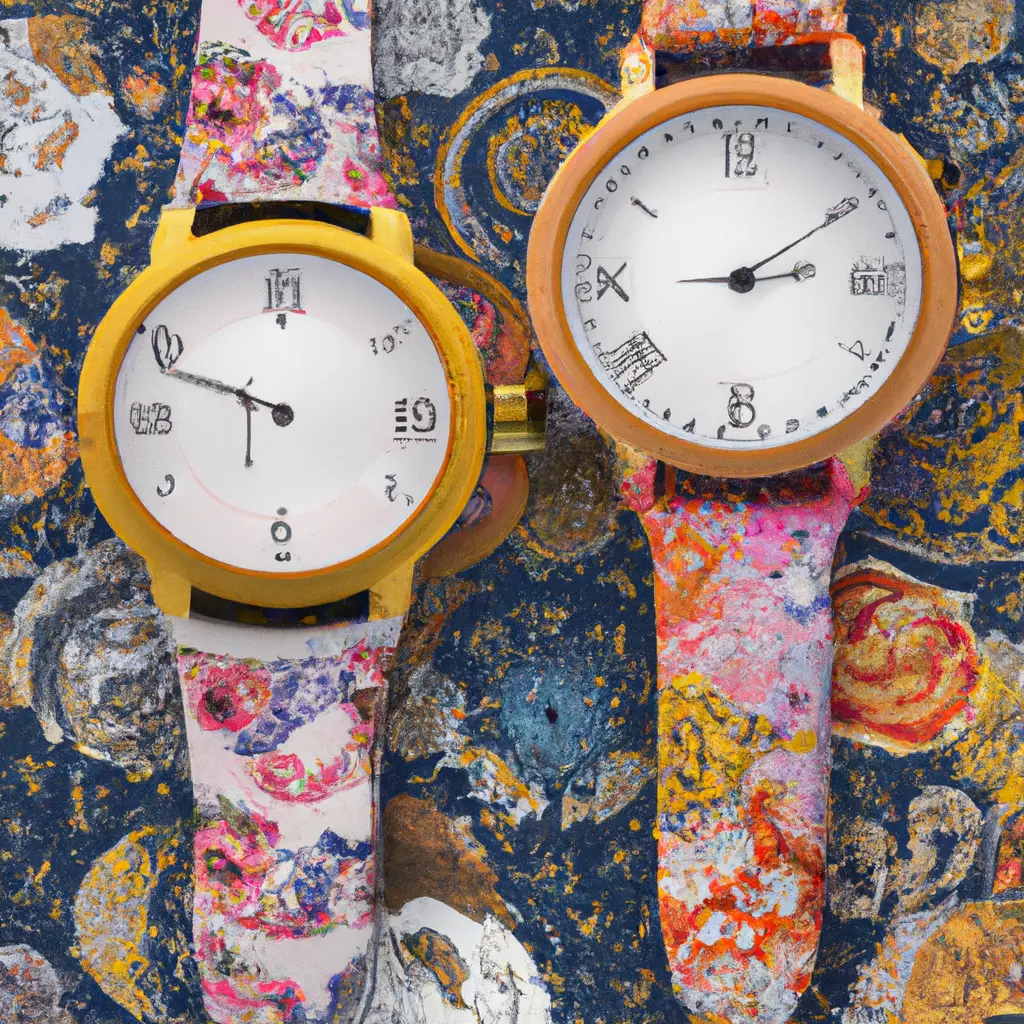 Image of Color-coordinated wristwatches 